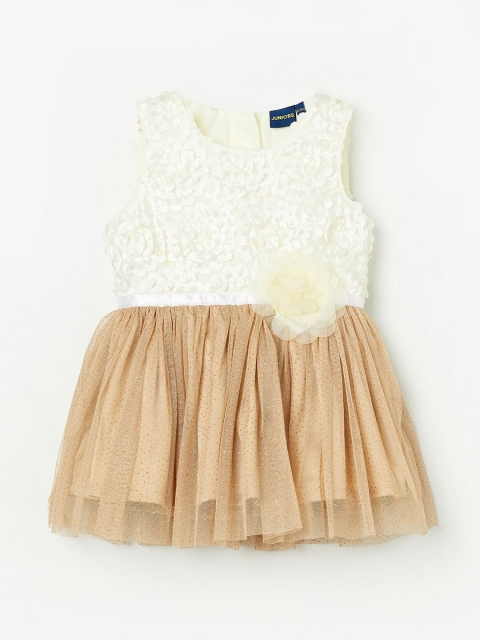 

Juniors by Lifestyle Girls Beige Self Design Dress