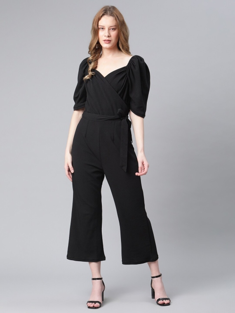 

The Vanca Women Black Solid Sweetheart Neck Basic Jumpsuit