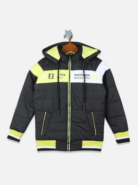 

Monte Carlo Boys Black Colourblocked Lightweight Hooded Padded Jacket