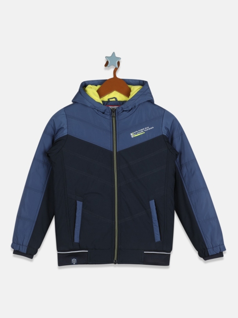 

Monte Carlo Boys Blue And Black Colourblocked Lightweight Padded Jacket