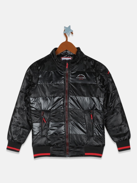 

Monte Carlo Boys Black Striped Lightweight Varsity Jacket