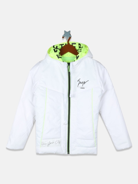 

Monte Carlo Boys White Lightweight Padded Jacket with Embroidered
