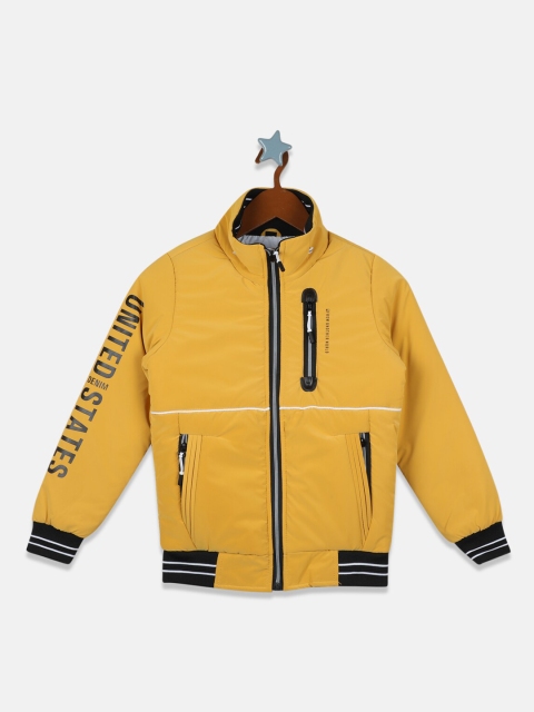 

Monte Carlo Boys Yellow Lightweight Bomber with Patchwork Jacket
