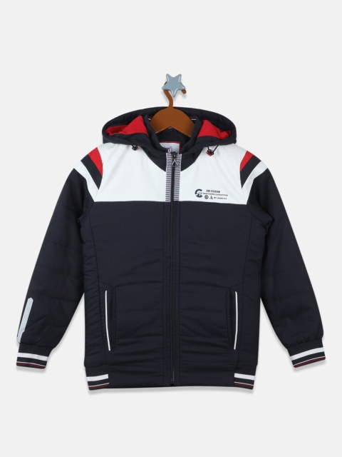 

Monte Carlo Boys White Navy Blue Colourblocked Lightweight Padded Jacket