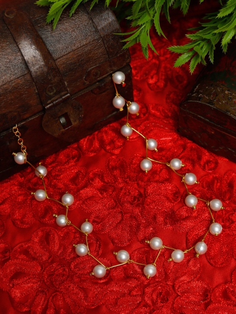 

NEUDIS Gold-Toned & White Pearl Gold-Plated Necklace