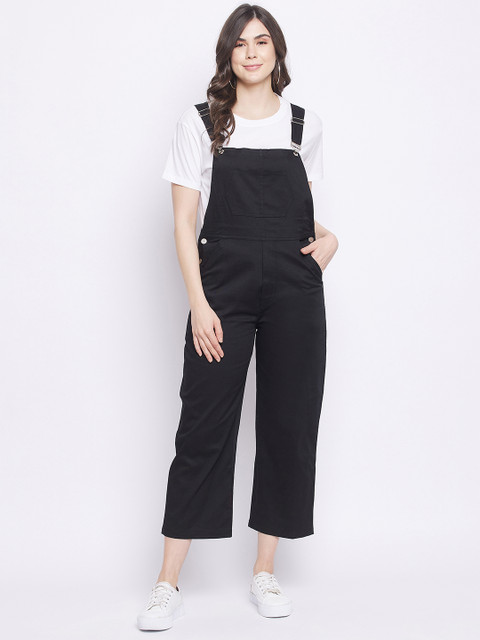 

STALK Black Cotton Dungaree