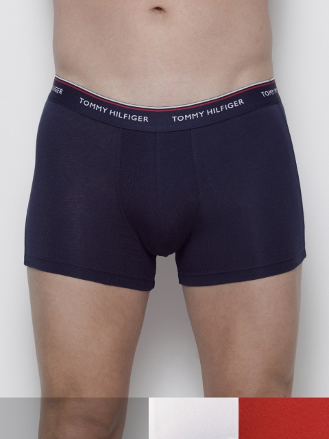 

Tommy Hilfiger Men Pack of 3 Solid Trunks - P2AB4107, White
