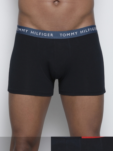 

Tommy Hilfiger Men Pack Of 3 Navy Blue Solid Trunks P2AB4117