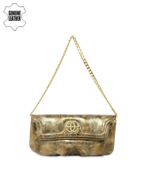 

Eske Green & Grey Leather Textured Shoulder Bag