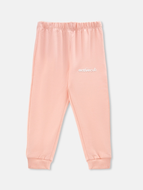 

Cuddles for Cubs Kids Peach Cotton Joggers