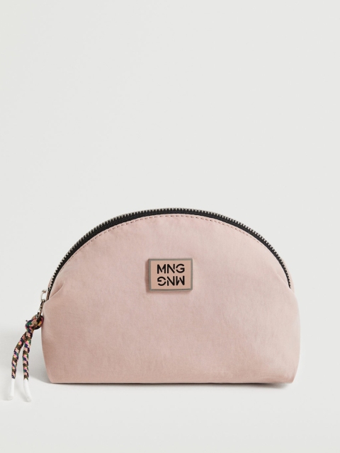 

MANGO Women Pink Solid Cosmetic Pouch