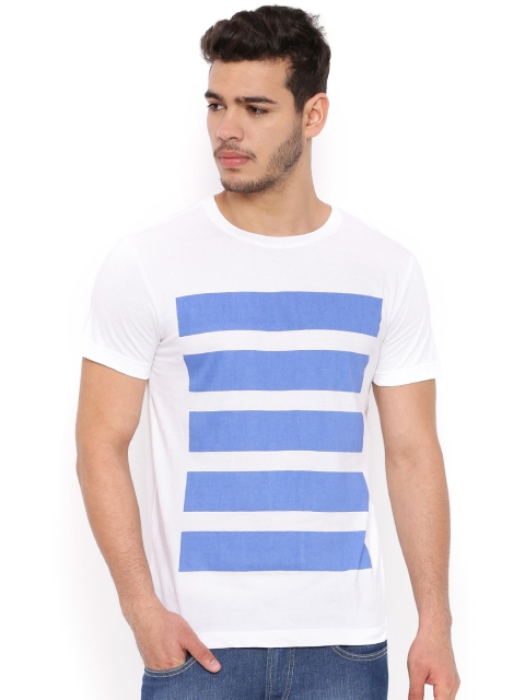 

SHELTR Men White Printed T-Shirt