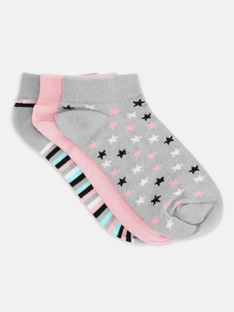 

Honey by Pantaloons Women Pack Of 3 Grey Patterned Socks
