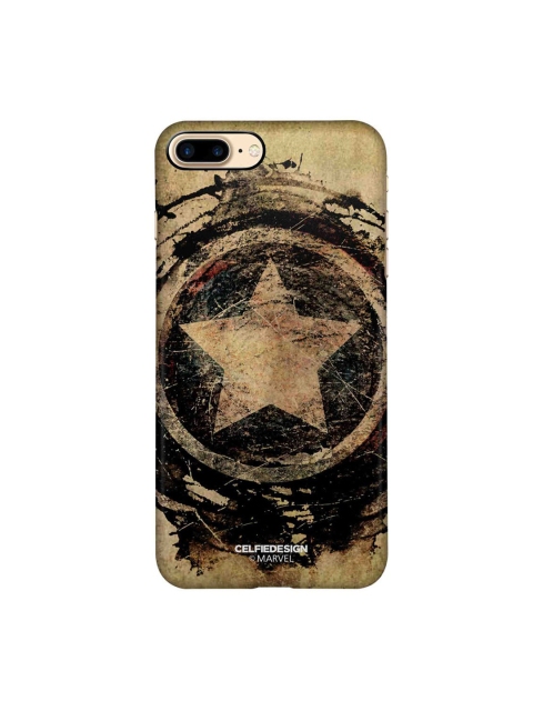 

CelfieDesign Cream-Coloured & Brown Symbolic Captain Shield iPhone 8 Plus Back Case