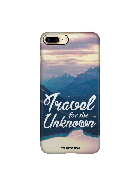 

CelfieDesign Pink & White Travel For The Unknown iPhone 8 Plus Slim Back Case