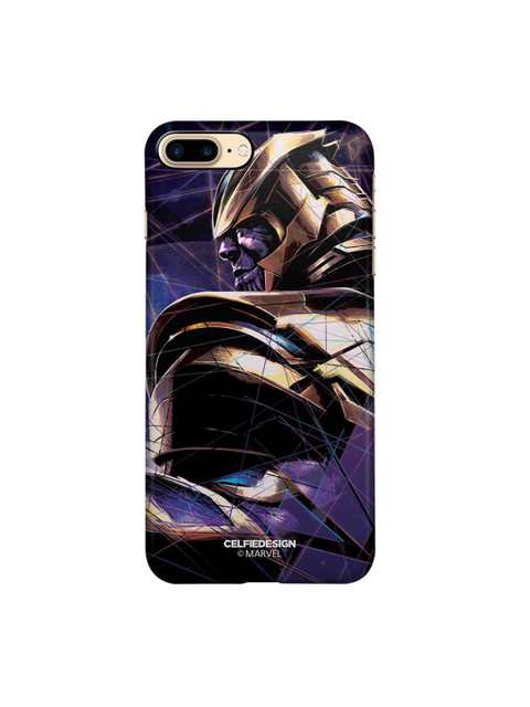 

CelfieDesign Purple & Gold-Toned Thanos On Edge iPhone 8 Plus Slim Back Case
