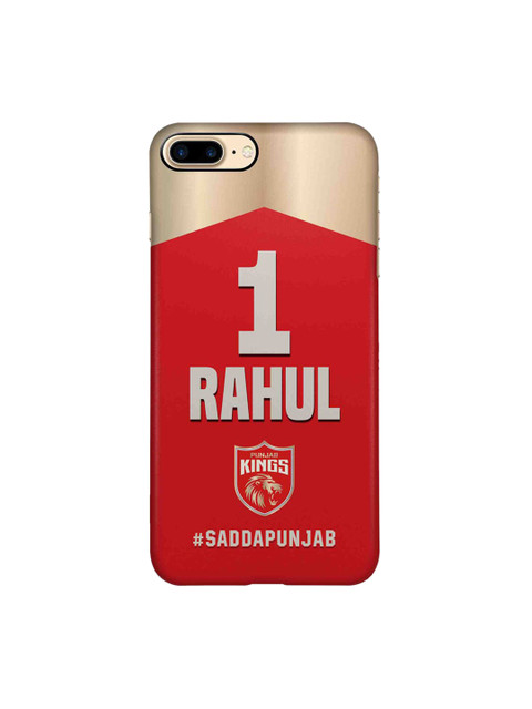 

CelfieDesign Red & Gold-Toned Punjab Kings Gear Up iPhone 8 Plus Slim Back Case