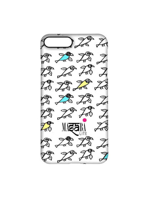 

CelfieDesign White & Blue Masaba Bird Print iPhone 8 Plus Slim Back Case
