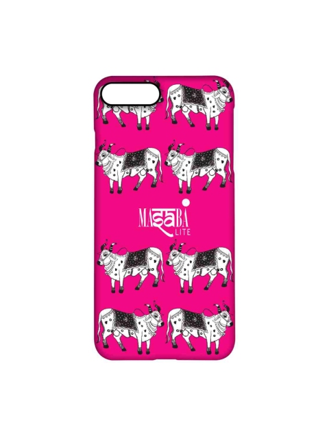 

CelfieDesign Pink & White Masaba Cow Print iPhone 8 Plus Slim Back Case