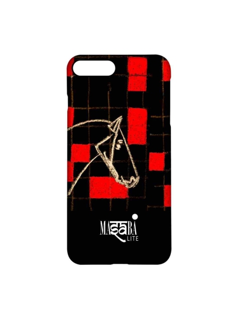 

CelfieDesign Black & Red Masaba Checkered Horse iPhone 8 Plus Slim Back Case