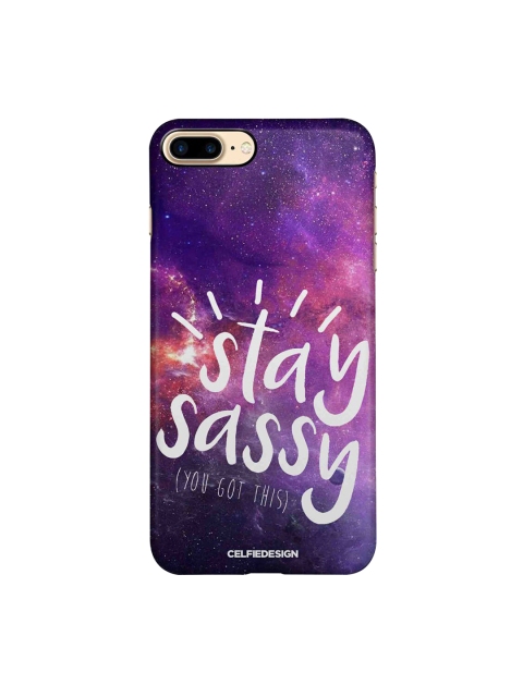 

CelfieDesign Purple & White Stay Sassy iPhone 8 plus Sleek Back Case