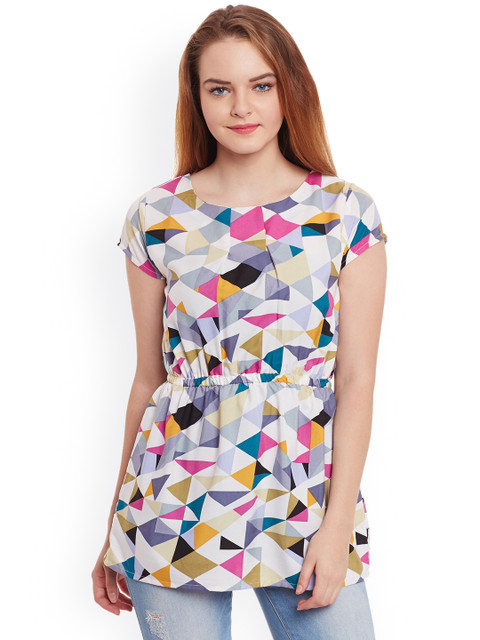 

Ruhaans Women Multicoloured Printed Regular Top, Multi