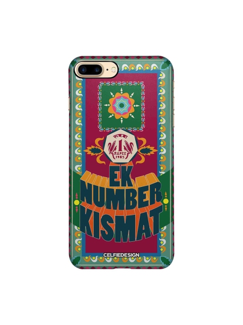 

CelfieDesign Multicolored Ek Number Kismat iPhone 8 Plus Slim Back Case, Multi