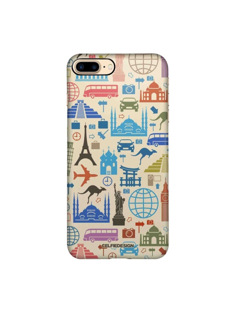 

CelfieDesign Multi-Coloured Travel Lover iPhone 8 Plus Slim Back Case