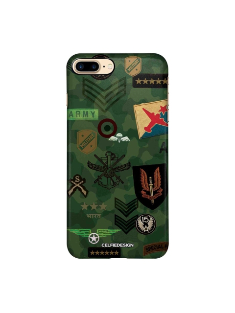 

CelfieDesign Green & Brown Printed iPhone 8 Plus Slim Back Case
