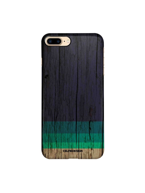 

CelfieDesign Navy Blue & Teal Wood Stripes iPhone 8 Plus Slim Back Case