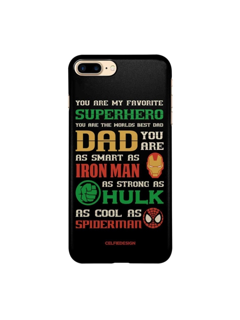 

CelfieDesign Black & Red Superhero Dad iPhone 8 Plus Slim Back Case