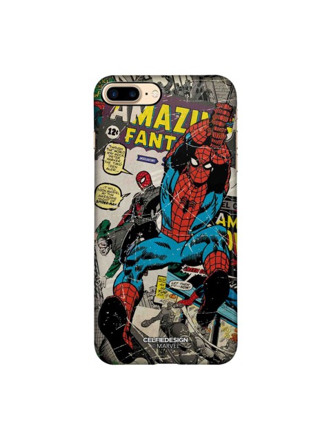 

CelfieDesign Multicolored Comic Spidey iPhone 8 Plus Slim Back Case, Multi