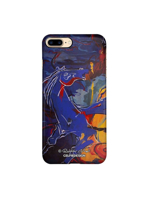 

CelfieDesign Blue & Grey Printed Plastic iPhone 8 Plus Back Case