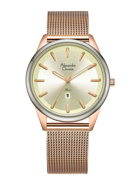 

Alexandre Christie Women Dial & Stainless Steel Bracelet Style Straps Analogue Watch 2960LDBRGBO, Brown