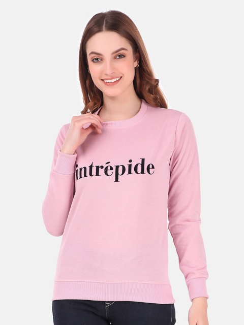 

GOJI Women Pink Printed Sweatshirt