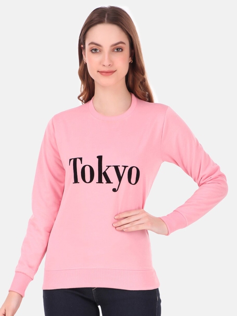 

GOJI Women Pink Printed Sweatshirt