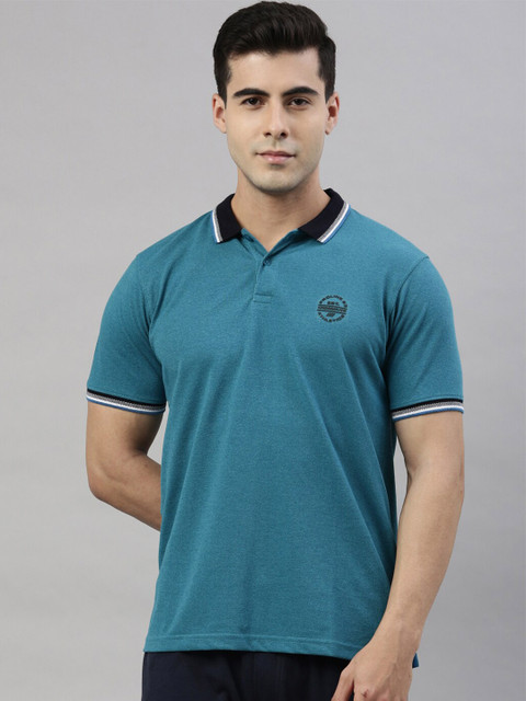 

Proline Men Blue Polo Collar T-shirt