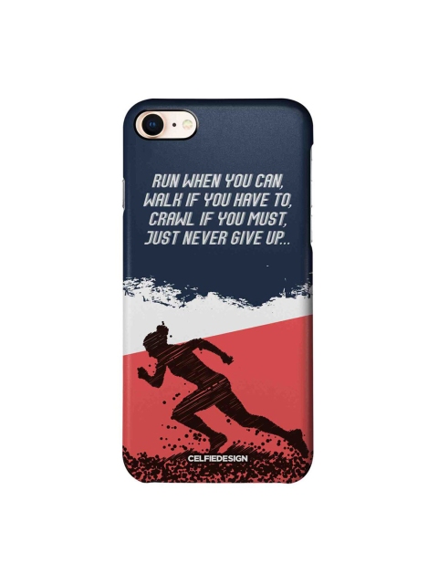 

CelfieDesign Blue & Pink Running Motivation Printed Plastic iPhone 8 Back Case
