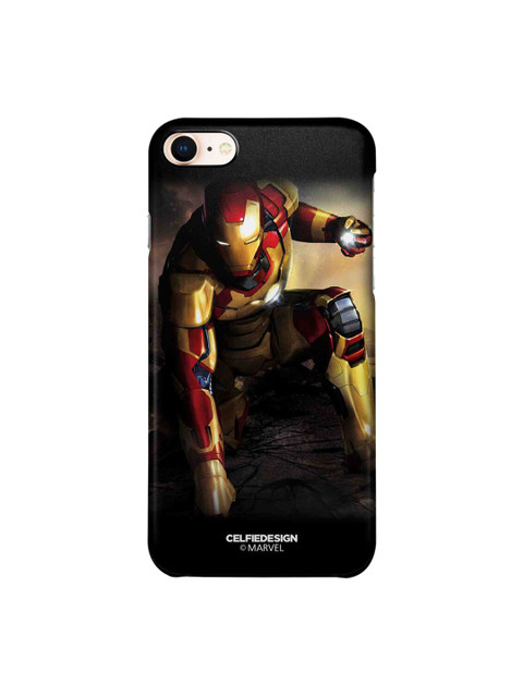 

CelfieDesign Black & Brown Ironman Printed Plastic iPhone 8 Back Case