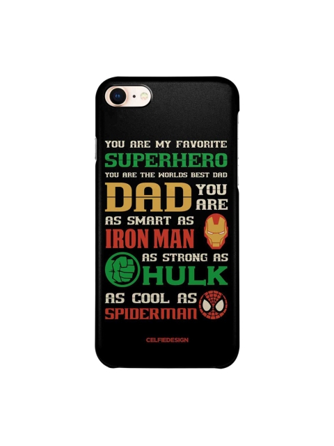 

CelfieDesign Black & Green Printed Plastic iPhone 8 Back Case