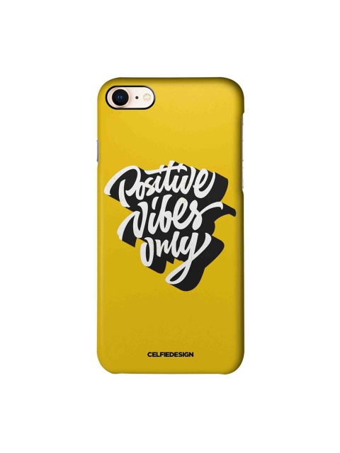 

CelfieDesign Yellow & White Positive Vibes Only iPhone 8 Slim Back Case