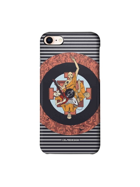 

CelfieDesign Black & Orange iPhone 8 Slim Back Case