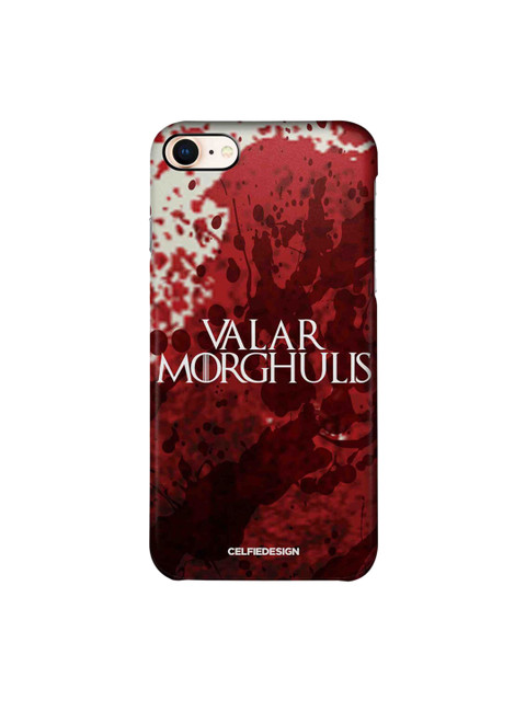 

CelfieDesign Maroon & White Valar Morghulis Printed Plastic iPhone 8 Back Case