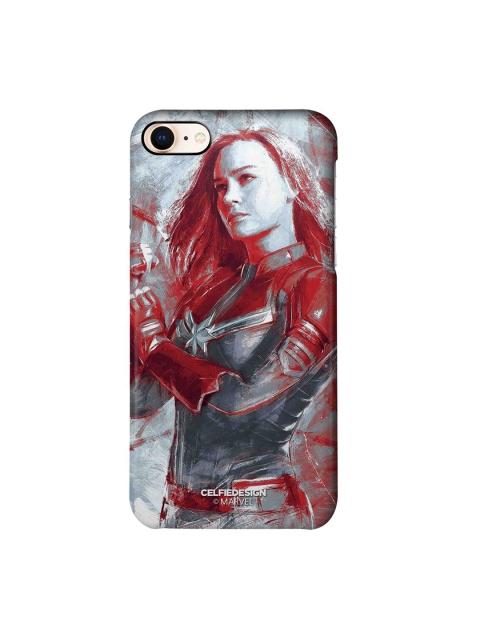 

CelfieDesign Red & Grey Charcoal Art Capt Marvel iPhone 8 Slim Back Case