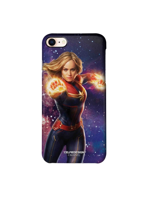 

CelfieDesign Navy Blue & Red Captain Marvel Printed iPhone 8 Slim Back Case