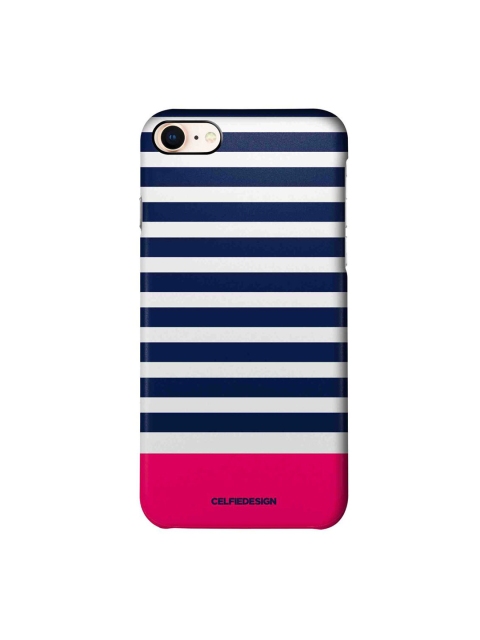 

CelfieDesign Pink & Navy Blue Simply Stripes iPhone 8 Slim Back Case