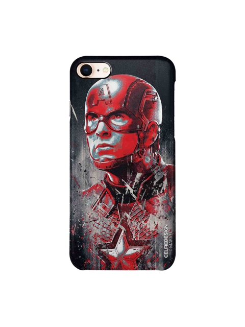 

CelfieDesign Red & Charcoal Art Captain America iPhone 8 Slim Back Case