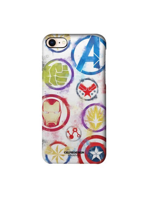 

CelfieDesign White & Blue Printed Plastic iPhone 8 Back Case