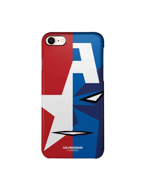 

CelfieDesign Red & Blue Face Focus Captain America iPhone 8 Slim Back Case