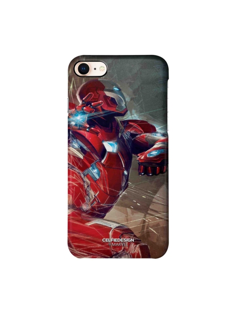 

CelfieDesign Multicolored Ironman Attack iPhone 8 Slim Back Case, Multi